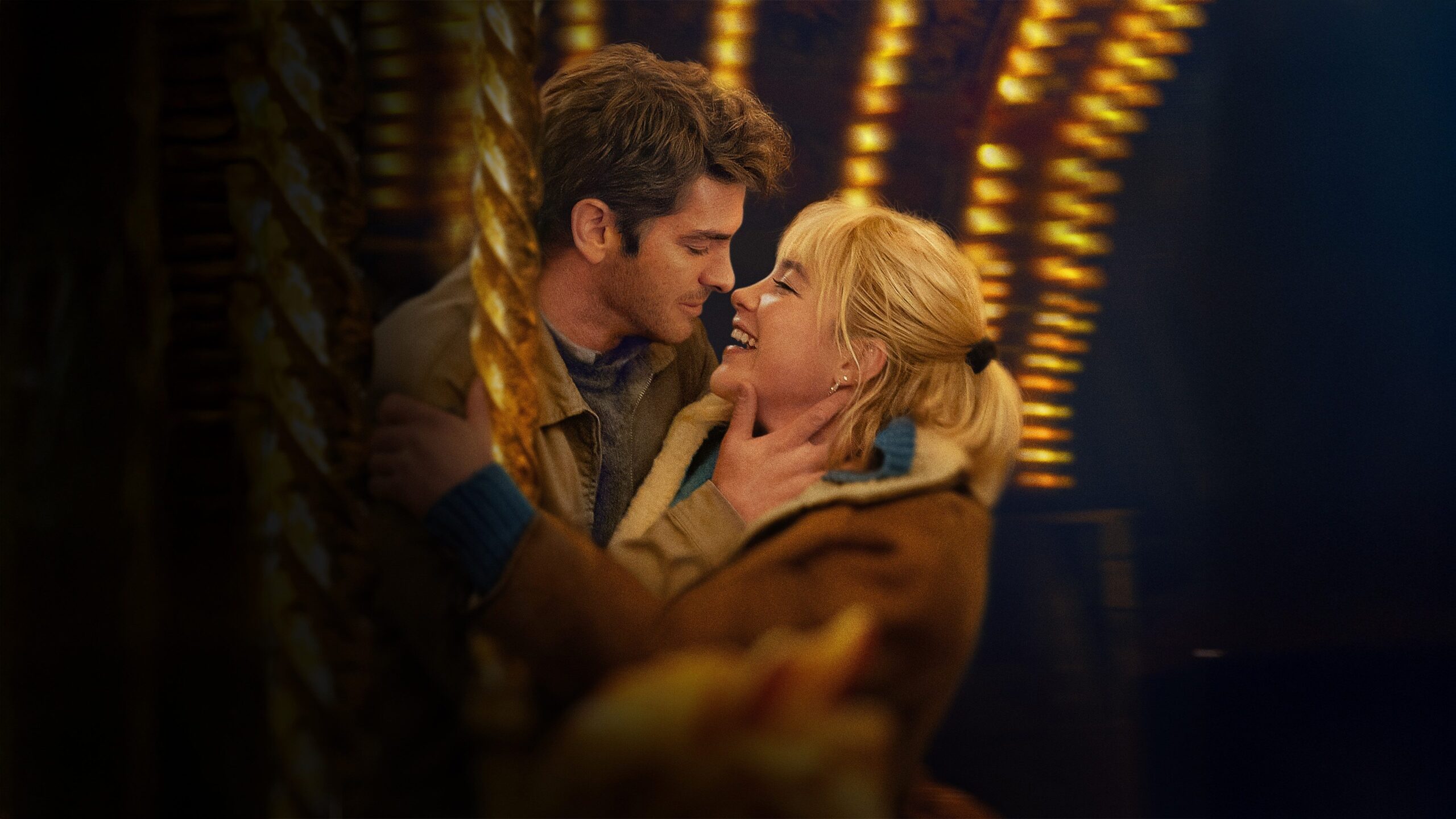 We Live In Time Keyart with Florence Pugh and Andrew Garflied