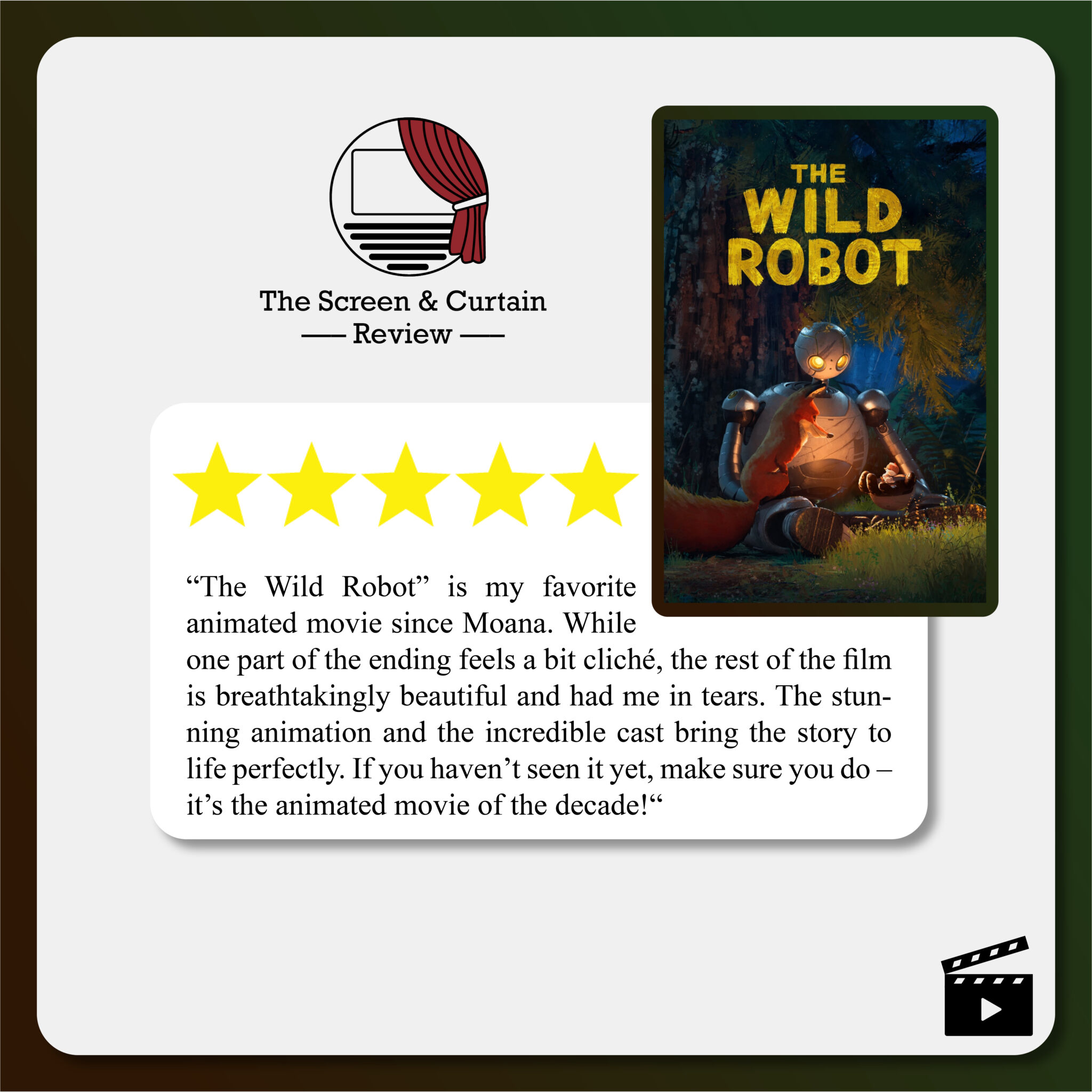 The Wild Robot Review - The Screen & Curtain Review